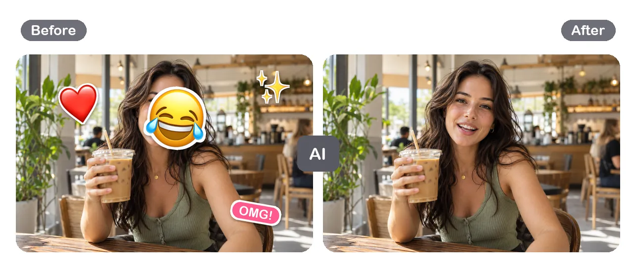 Remove Emoji From Video Faces and Reactions